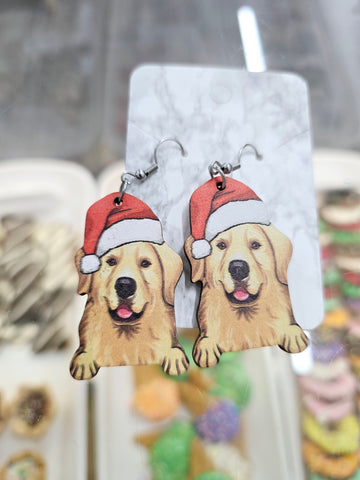 Christmas golden retriever