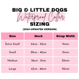 big & little dog- waterproof collar- Blue