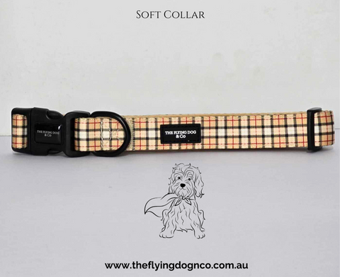 burberry tartan collar soft dog adjustable