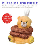 Charming Pet Ringamals Plush Puzzle Dog Toy - Bear