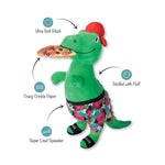 Fringe Studio Pizzasaurus Rex Dinosaur Plush Dog Toy - Extra Large