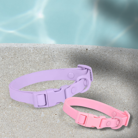 Waterproof Dog collar Pink