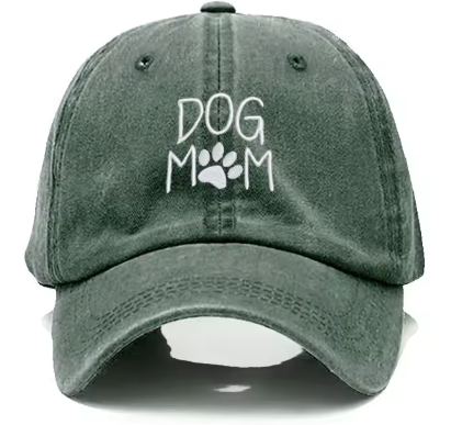 'Dog Mum' Embroidered Adult Hat - Green