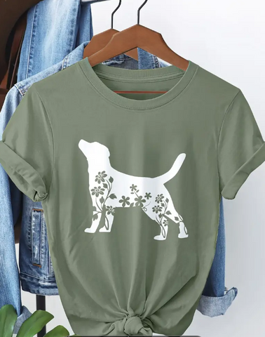 Doggy blossom tshirt